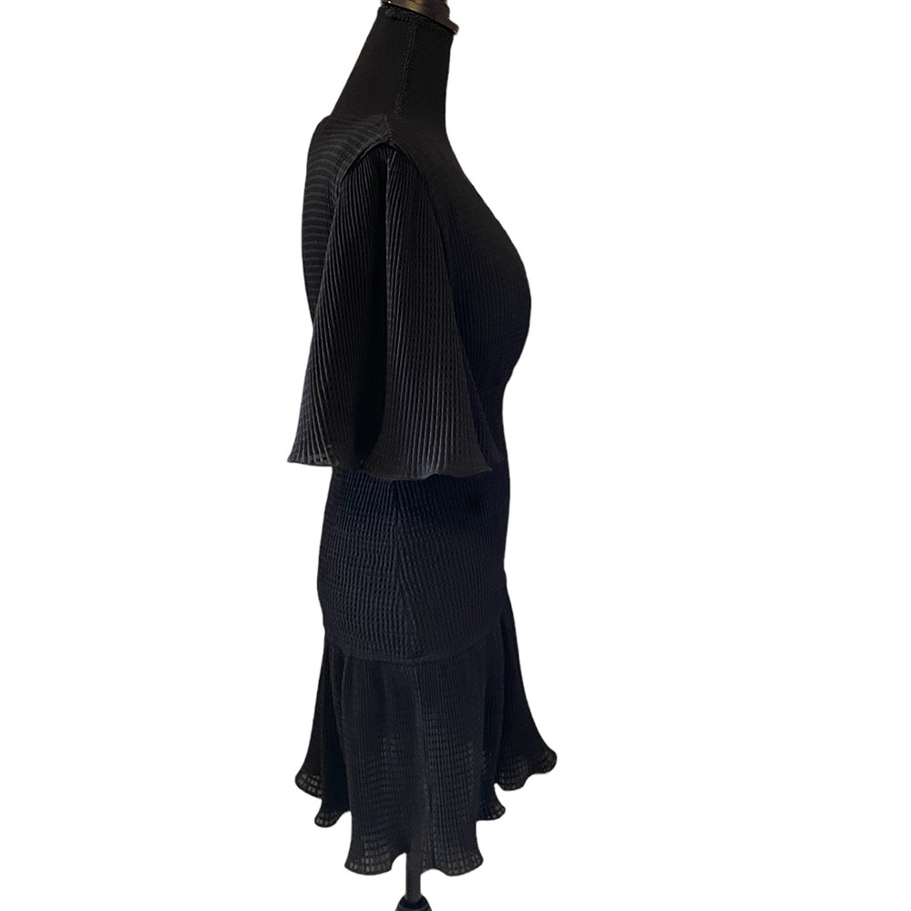 Revolve Keepsake Black Textured Ruffle Mini Dress - Picture 7 of 12